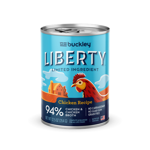 BUCKLEY Liberty Fresh Chicken Recipe Grain-Fee Case of 12 Wet Canned Dog Food 354g