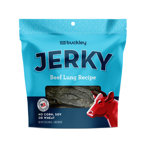 BUCKLEY Original Beef Lung Jerky Dog Treats 340g