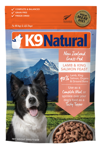 K9 NATURAL Lamb &amp; Salmon Feast Grain-Free Freeze Dried Dog Food 500g