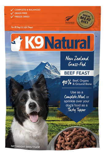 K9 NATURAL Beef Feast Grain-Free Freeze Dried Dog Food 1.8kg