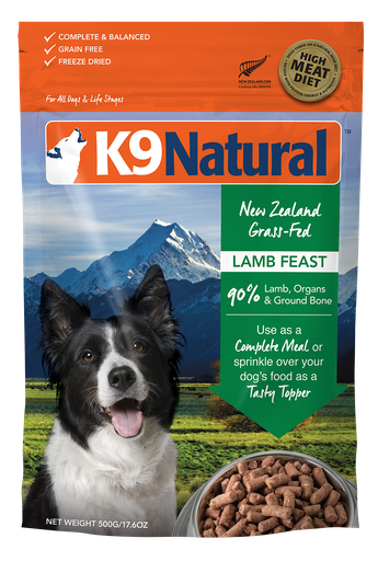 K9 NATURAL Lamb Feast Grain-Free Freeze Dried Dog Food 1.8kg