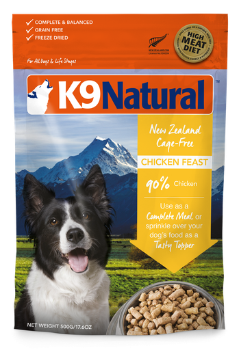 K9 NATURAL Chicken Feast Grain-Free Freeze Dried Dog Food 1.8kg