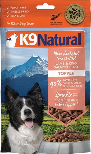 K9 NATURAL Lamb &amp; King Salmon Feast Raw Grain-Free Freeze-Dried Dog Food Topper 100g