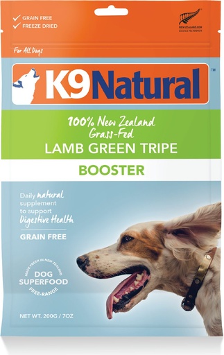 K9 NATURAL Lamb Green Tripe Booster Freeze-Dried Dog Food Topper 200g