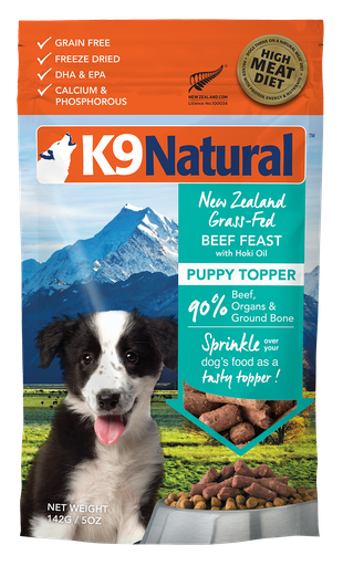 K9 NATURAL Hoki &amp; Beef Grain-Free Freeze-Dried Puppy Dog Food Topper 100g