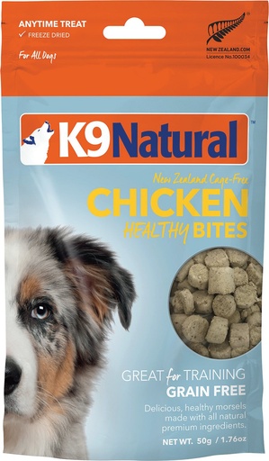 K9 NATURAL Healthy Bites Chicken Freeze-Dried Grain-Free Dog Treats 50g