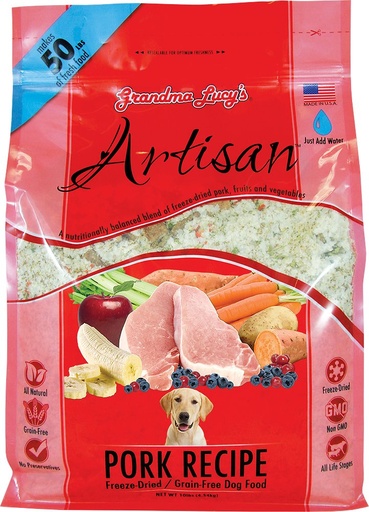 GRANDMA LUCY'S Artisan Pork Grain-Free Freeze-Dried Dog Food 1,36kg