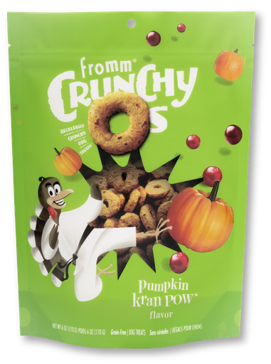 FROMM Grain Free Crunchy O's Pumpkin Kran POW Pack of 2 Dog Treats 170g