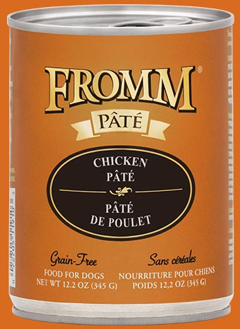 FROMM Fromm Pate Grain Free Chicken Pate Case of 12 Wet Canned Dog Food 345g