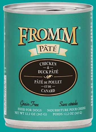 FROMM Gold Grain Free Chicken &amp; Duck Pate Case of 12 Wet Canned Dog Food 345g