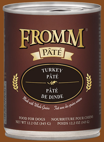 FROMM Gold Turkey Pate Case of 12 Wet Canned Dog Food 345g