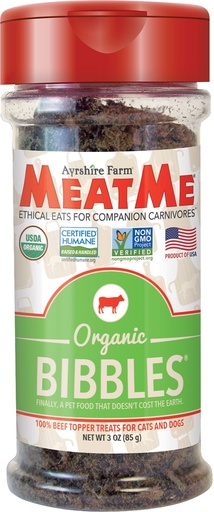 MEATME MeatMe Organic Bibbles Beef Dog &amp; Cat Food Topper 85g