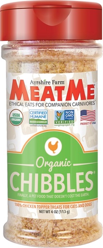 MEATME Organic Chibbles Chicken Dog &amp; Cat Food Topper, 113g