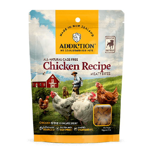 ADDICTION Meaty Bites Chicken Grain-Free Dog Treats 113g