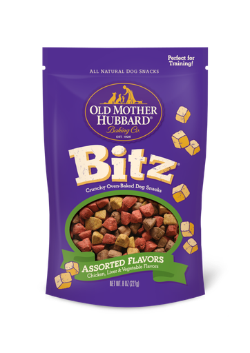 OLD MOTHER HUBBARD Bitz Assorted Flavors Crunchy Baked Dog Treats 227g