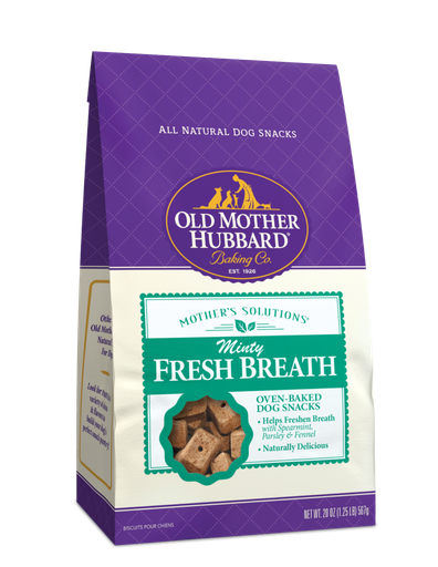 OLD MOTHER HUBBARD Mother's Solutions Minty Fresh Breath Crunchy Natural Dog Treat 567g