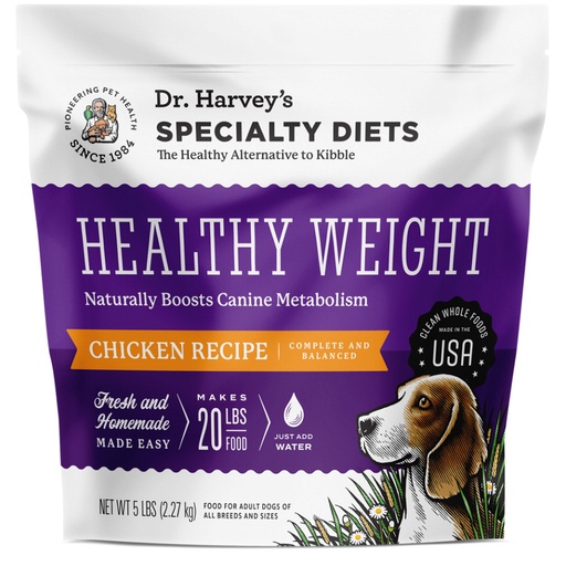 DR HARVEY'S Specialty Diets Healthy Weight Chicken Recipe Adult Grain-Free Freeze Dried Dog Food 2.27kg