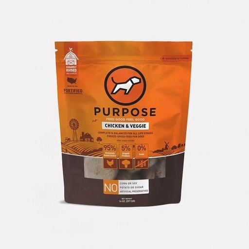 PURPOSE Chicken &amp; Veggie Freeze-Dried Raw Dog Food 397g