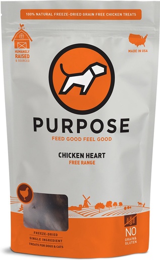 PURPOSE Chicken Hearts Freeze-Dried Dog Treats 85g