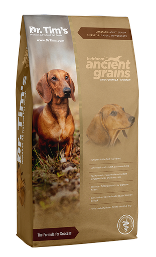 DR TIMS HEIRLOOM ANCIENT GRAINS CHICKEN FORMULAR DRY DOG FOOD 6.8KG