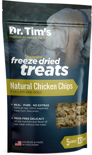 DR TIMS Freeze-Dried Natural Chicken Chips Dog Treats 141g