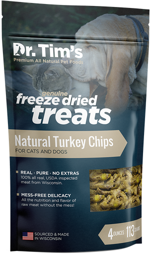 DR TIMS Freeze-Dried Natural Turkey Chips Dog Treats 113g