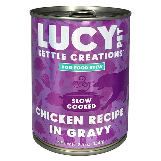 LUCY PET Kettle Creations Chicken Recipe in Gravy Case of 12 Wet Dog Food 254g