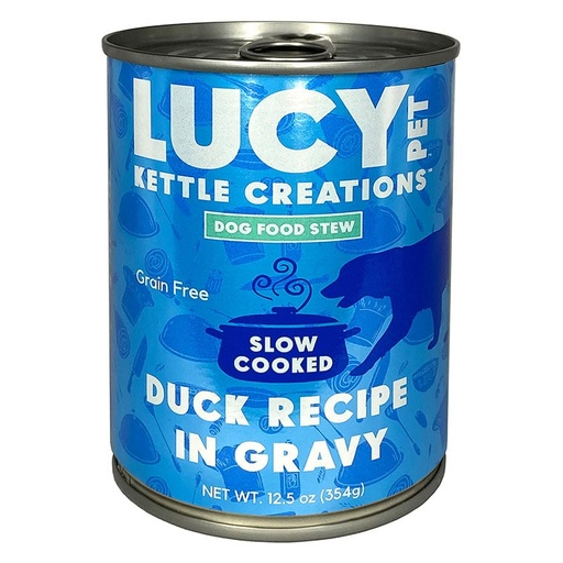 LUCY PET Kettle Creations Duck Recipe in Gravy Case of 12 Wet Dog Food 354g