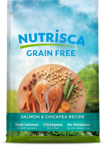 NUTRISCA Grain-Free Salmon &amp; Chickpea Recipe Dry Dog Food 12.7kg