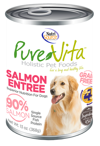 NUTRI SOURCE PureVita Salmon Entrée Grain-Free Limited Ingredient Wet Dog Food 368g