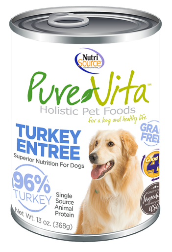 NUTRI SOURCE PureVita Turkey Entrée Grain-Free Limited Ingredient Wet Dog Food 368g