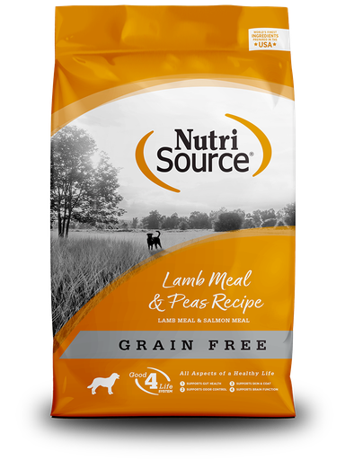 NUTRI SOURCE Lamb Meal &amp; Peas Recipe Grain Free Puppy Dry Dog Food 13.6kg