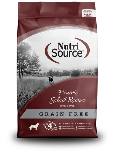 NUTRI SOURCE Prairie Select Recipe Grain Free Dry Dog Food 13.6kg