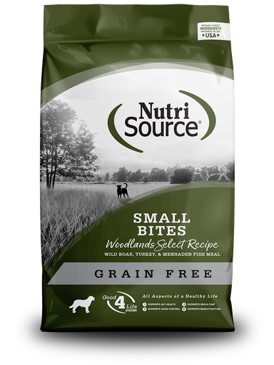 NUTRI SOURCE Small Bites Woodlands Select Recipe Grain Free Dry Dog Food 6.8kg