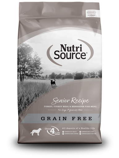 NUTRI SOURCE Senior Recipe Grain Free Dry Dog Food 13.6kg