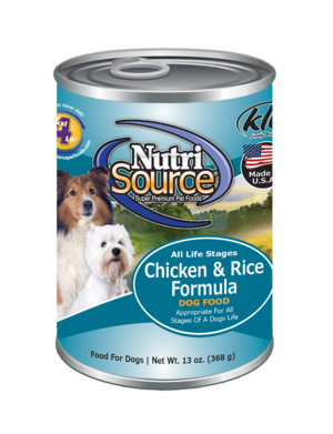 NUTRI SOURCE Adult Chicken &amp; Rice Formula Healthy Wet Dog Food 368g