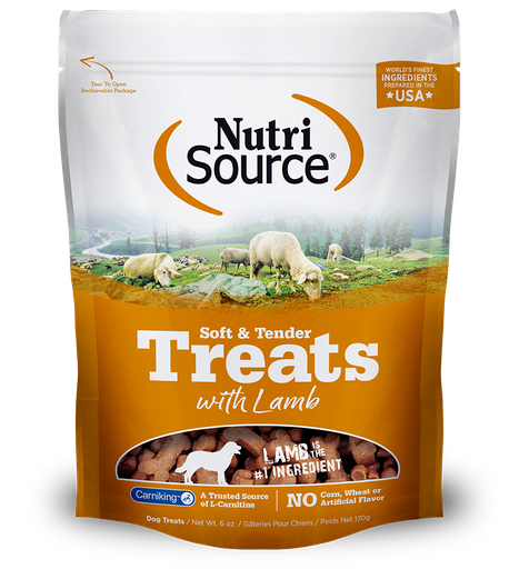 NUTRI SOURCE Soft &amp; Tender Lamb Healthy Dog Treats 170g