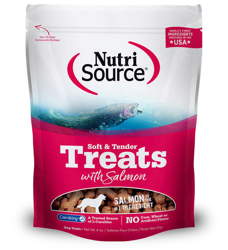 NUTRI SOURCE Soft &amp; Tender Salmon Healthy Dog Treats 170g