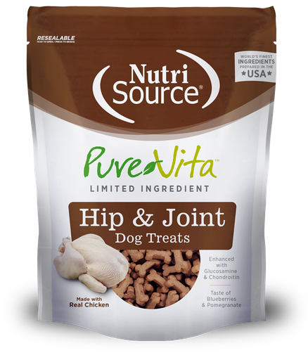 NUTRI SOURCE PUREVITA Hip &amp; Joint Support Limited Ingredient Dog Treats 170g