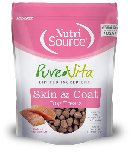 NUTRI SOURCE PUREVITA Skin &amp; Coat Support Limited Ingredient Dog Treats 170g