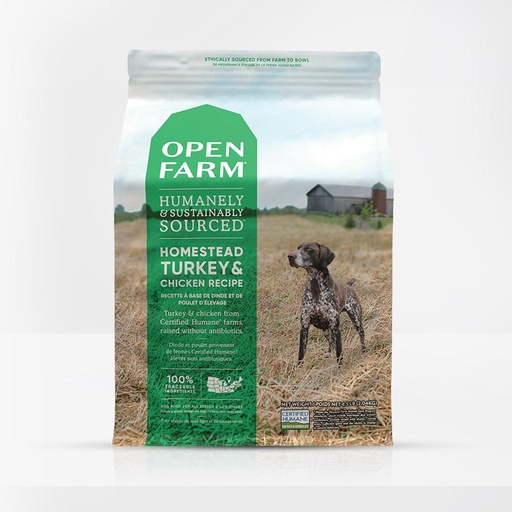 OPEN FARM Homestead Turkey &amp; Chicken Dry Dog Food 10.88kg