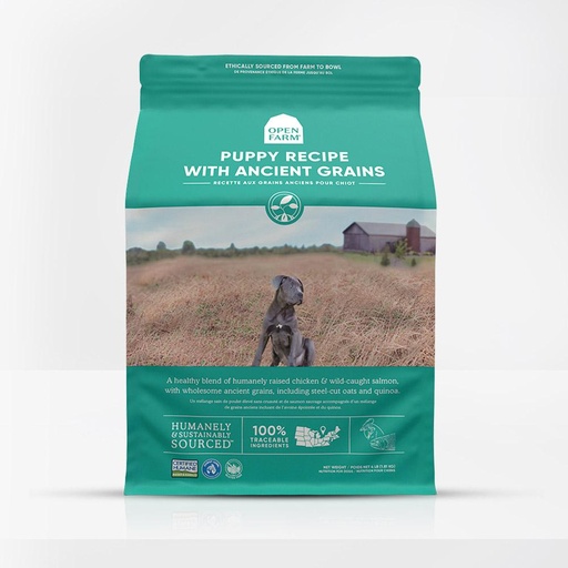 OPEN FARM Ancient Grains High-Protein Puppy Dry Dog Food 10kg