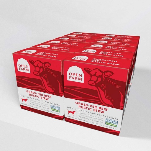 OPEN FARM Grass-Fed Beef Rustic Stew Case of 12 Wet Dog Food 354g