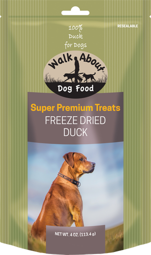 WALK ABOUT Grain-Free Freeze Dried Duck Dog Treats 113g