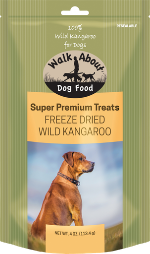 WALK ABOUT Grain-Free Freeze Dried Kangaroo Dog Treats 113g