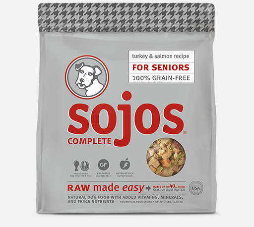 SOJOS Complete Turkey &amp; Salmon Recipe Senior Grain-Free Freeze-Dried Dehydrated Dog Food 3.18kg