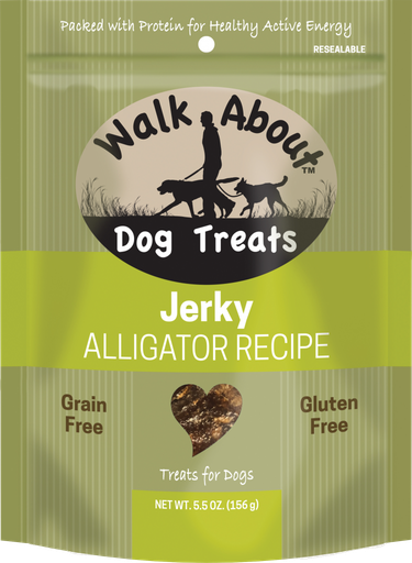 WALK ABOUT Alligator Grain-Free Jerky Dog Treats 156g