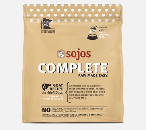 SOJOS Complete Goat Recipe Adult Grain-Free Freeze-Dried Dehydrated Dog Food 3.18kg