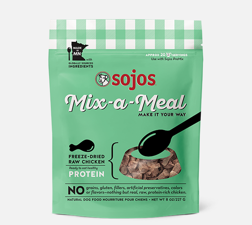 SOJOS Mix-A-Meal Chicken Grain-Free Freeze-Dried Raw Dog Food Topper 227g