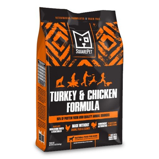 SQUAREPET 96% Meat Turkey &amp; Chicken Formula Dry Dog Food 10.45kg